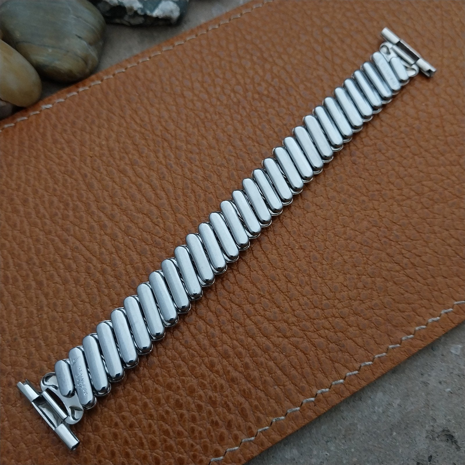 40s Vintage 19mm 18mm 16mm White Gold-Fill Classic JB Champion Short Watch Band