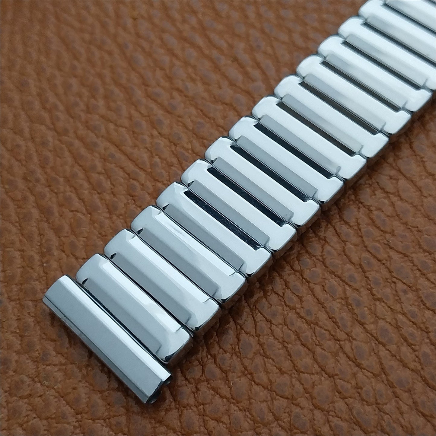 JB Champion Stainless Steel Short Wide Unused 1950s Classic Stretch Watch Band