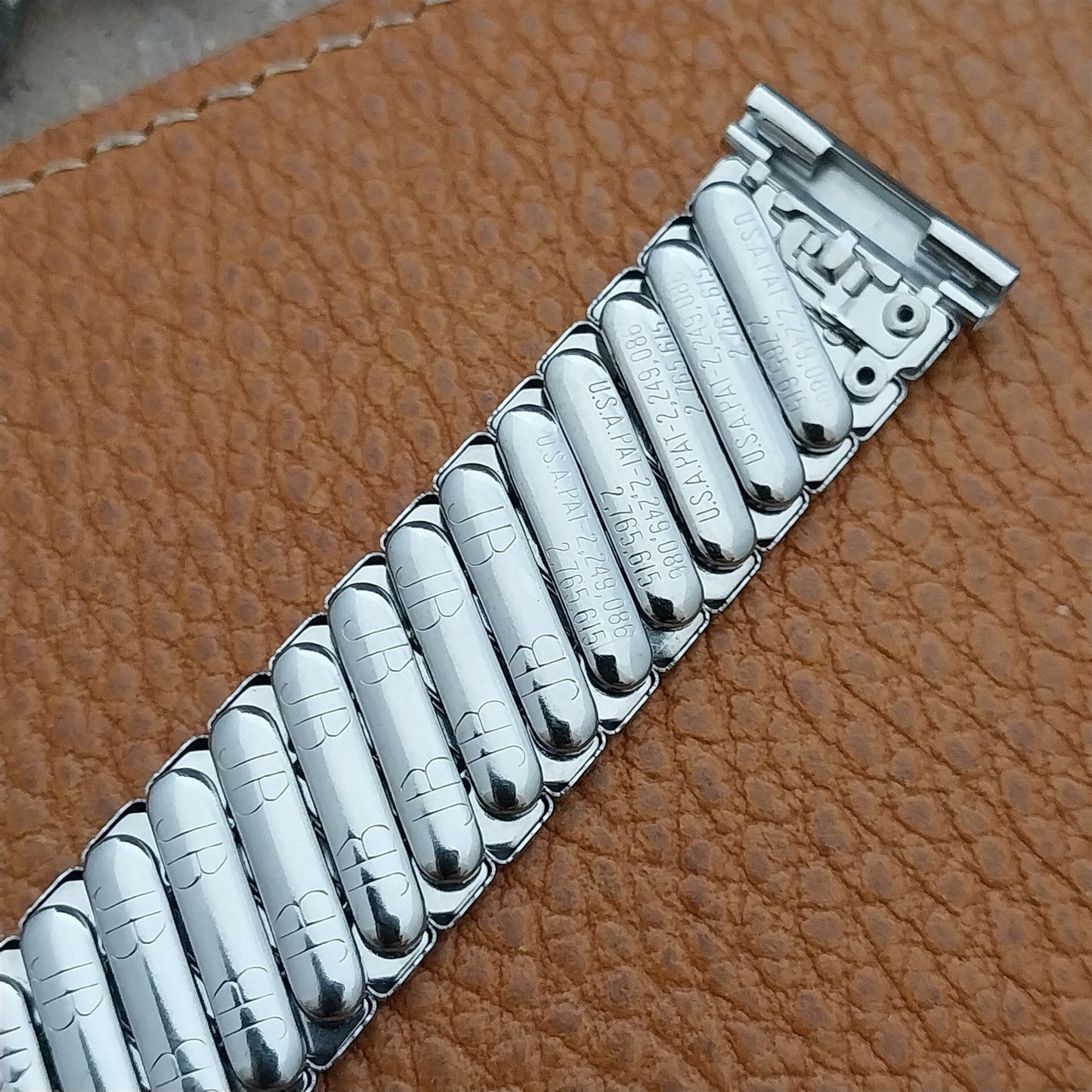 JB Champion Stainless Steel Short Wide Unused 1950s Classic Stretch Watch Band