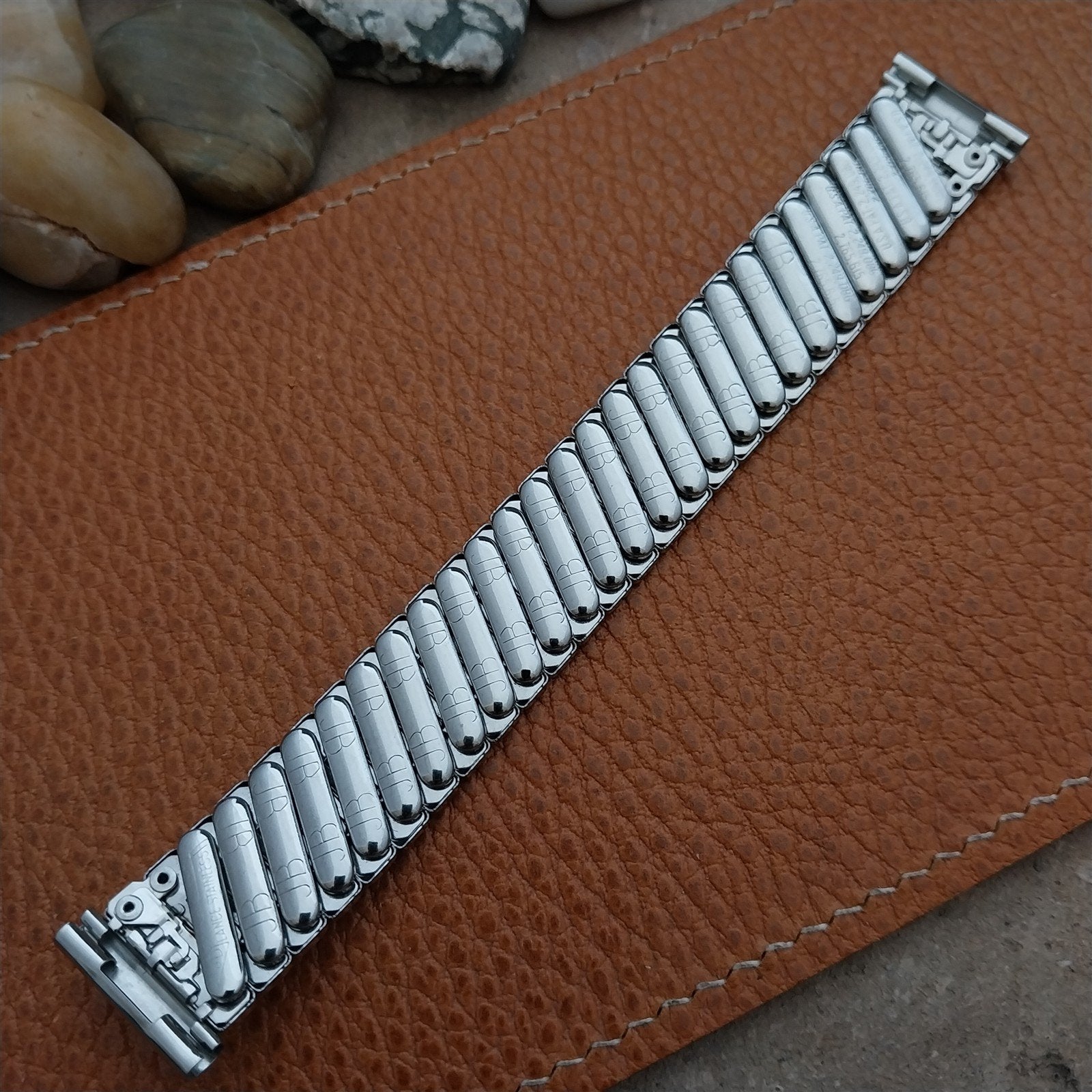 JB Champion Stainless Steel Short Wide Unused 1950s Classic Stretch Watch Band