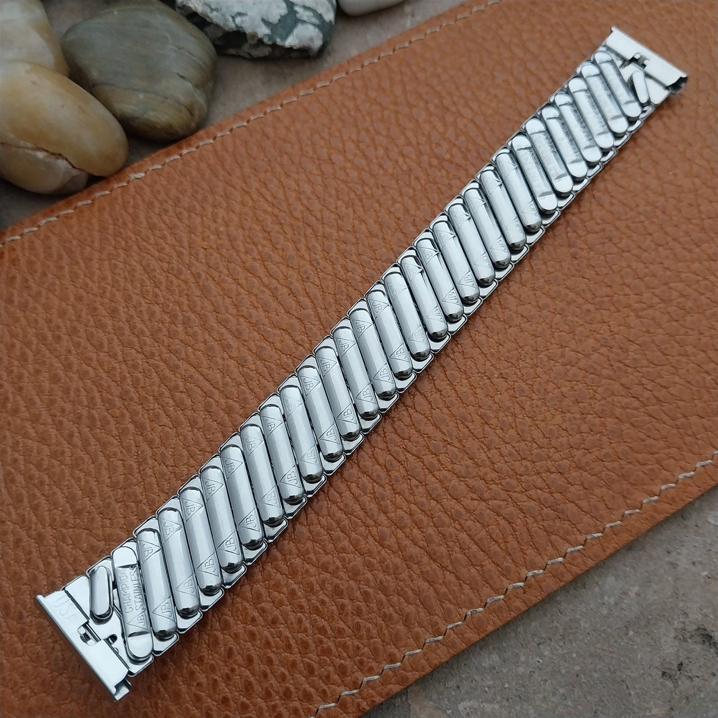 19mm 18mm JB Champion Wide Stainless Classic Stretch 1950s Vintage Watch Band
