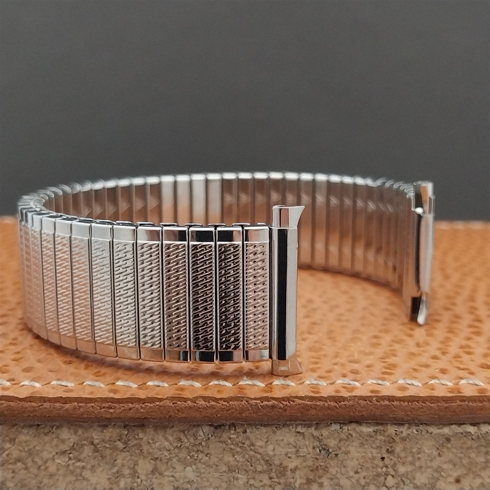 18mm 19mm 20mm JB Champion Stainless Steel Stretch NOS 1970s Vintage Watch Band