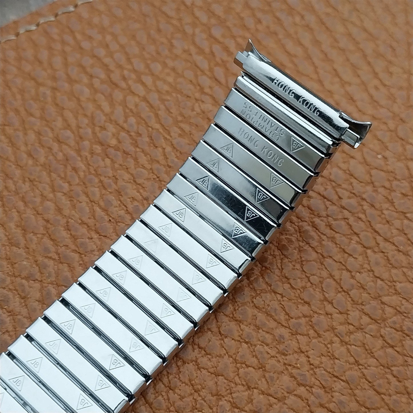 18mm 19mm 20mm JB Champion Stainless Steel Stretch NOS 1970s Vintage Watch Band