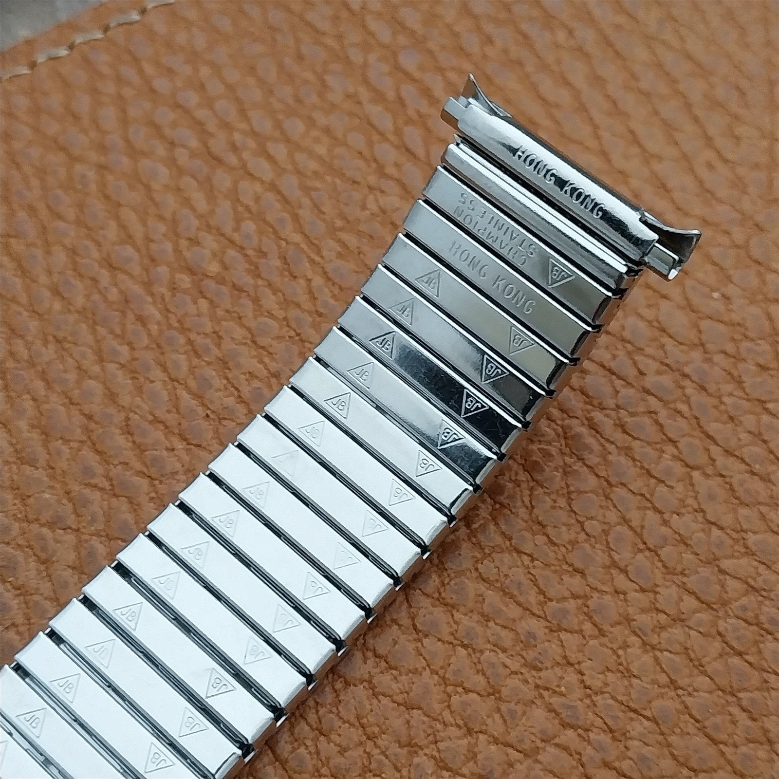 18mm 19mm 20mm JB Champion Stainless Steel Stretch NOS 1970s Vintage Watch Band