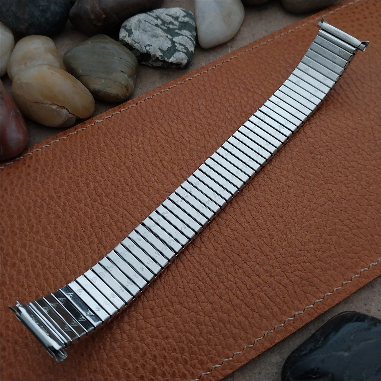 18mm 19mm 20mm JB Champion Stainless Steel Stretch NOS 1970s Vintage Watch Band