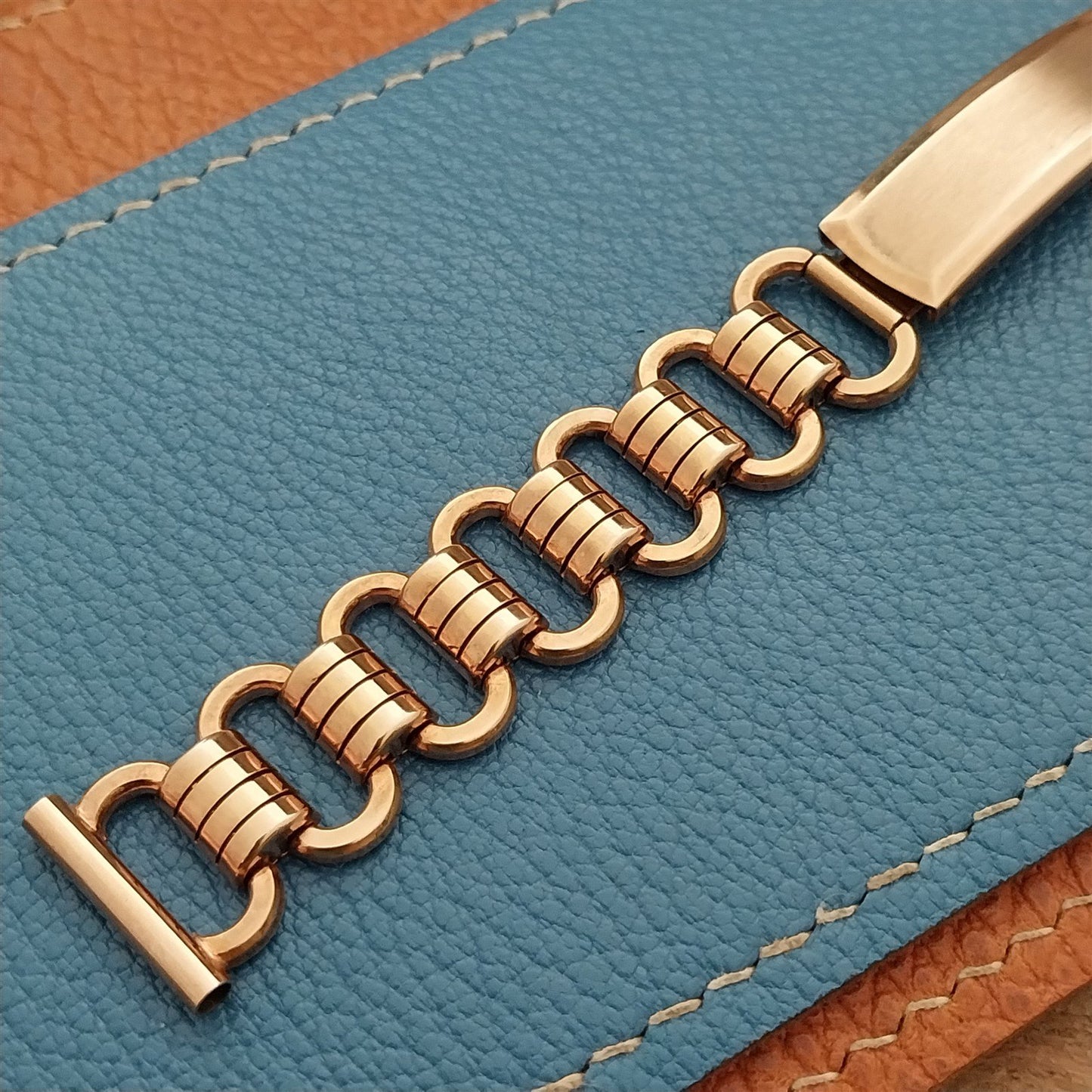 Vintage 5/8" 12k Rose Gold-Filled Classic Gemex Unused Classic 1940s Watch Band