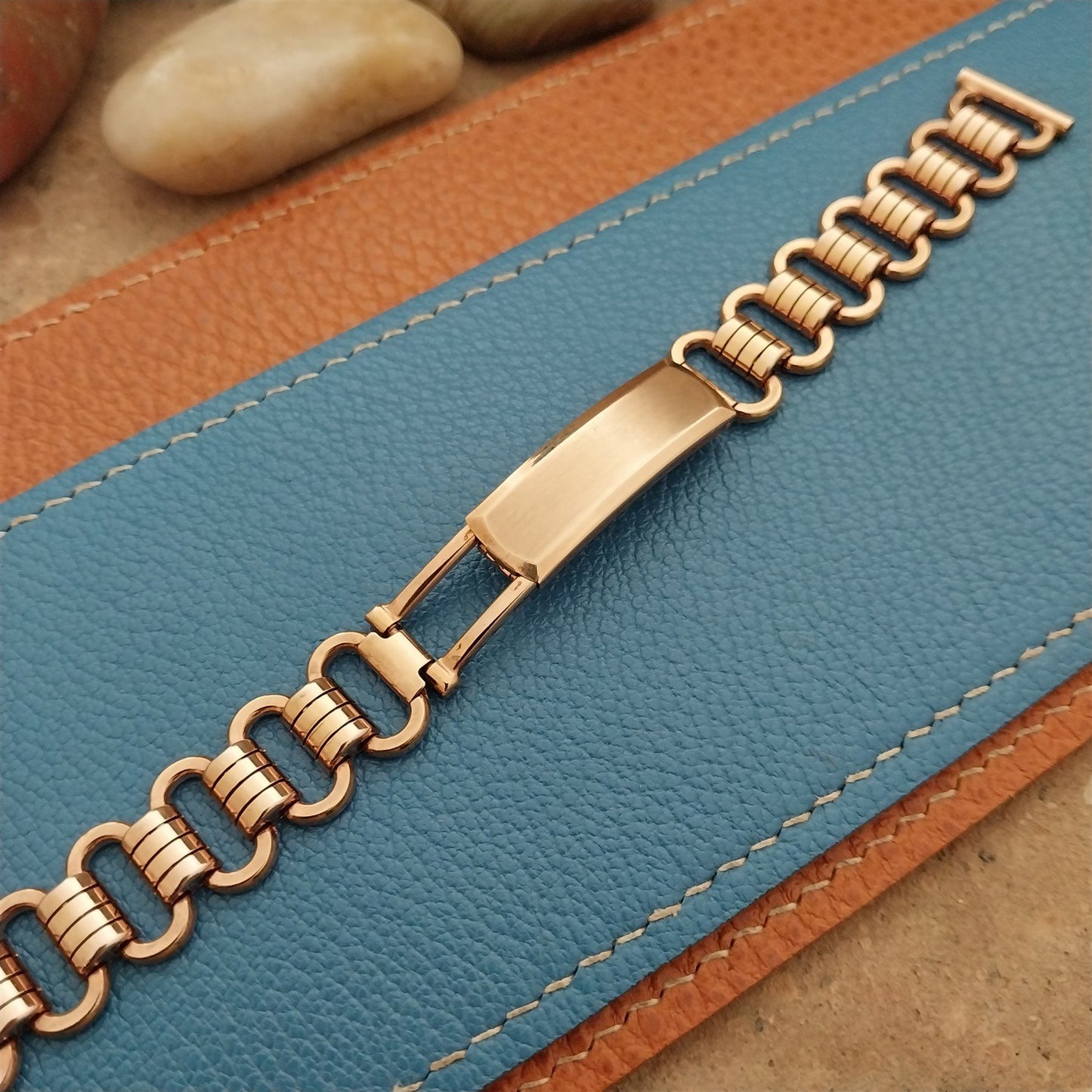 Vintage 5/8" 12k Rose Gold-Filled Classic Gemex Unused Classic 1940s Watch Band