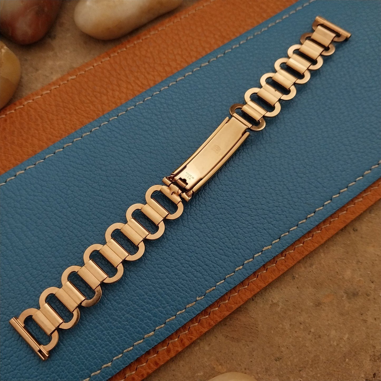 Vintage 5/8" 12k Rose Gold-Filled Classic Gemex Unused Classic 1940s Watch Band