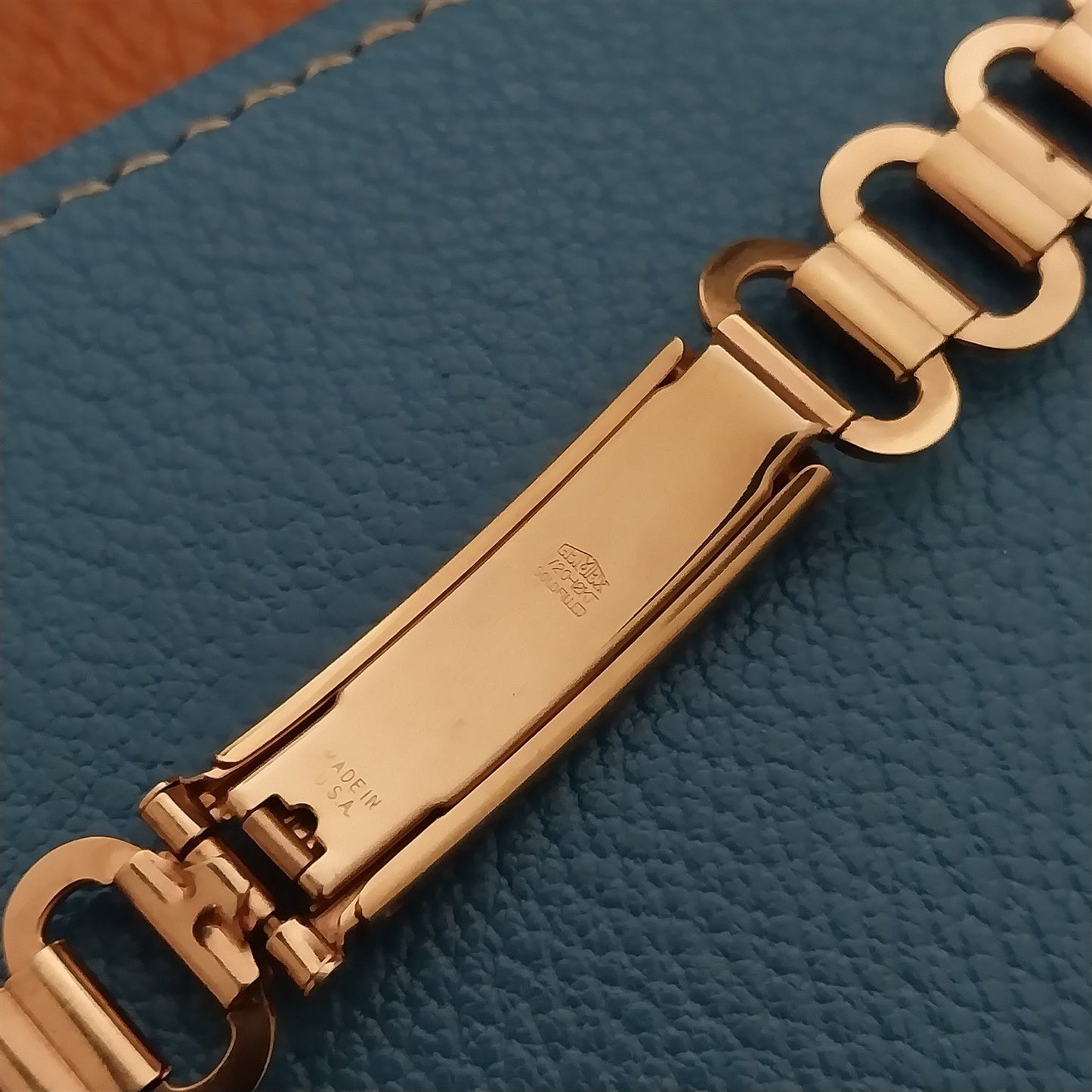 Vintage 5/8" 12k Rose Gold-Filled Classic Gemex Unused Classic 1940s Watch Band