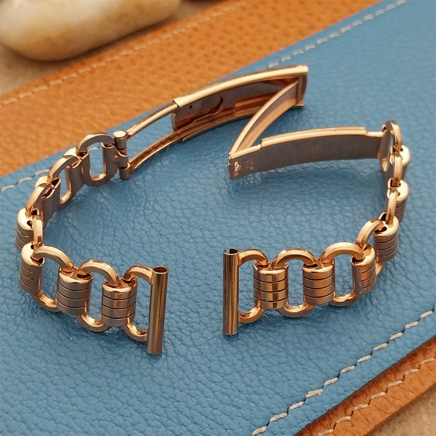 Vintage 5/8" 12k Rose Gold-Filled Classic Gemex Unused Classic 1940s Watch Band