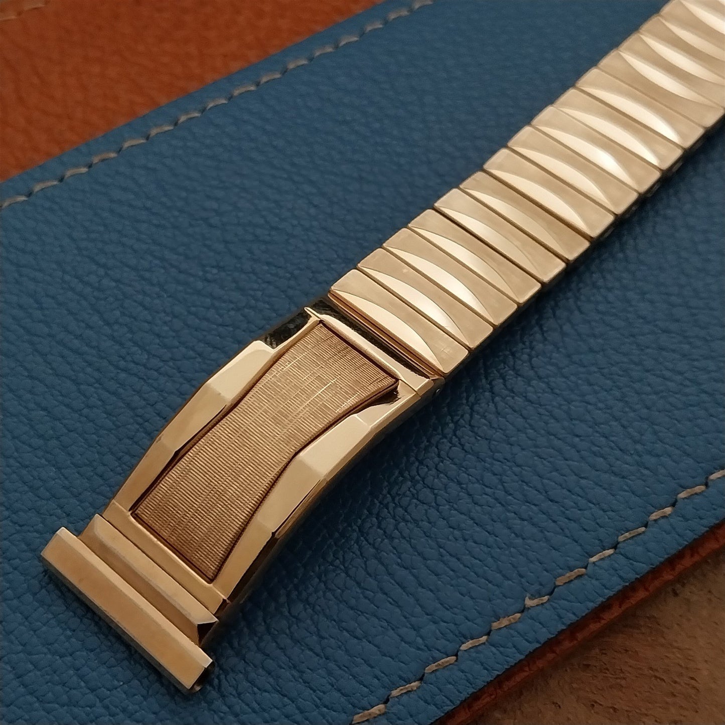 Vintage 19mm 178mm 17mm Gold-Fill Gemex 1950s Unused Classic Stretch Watch Band