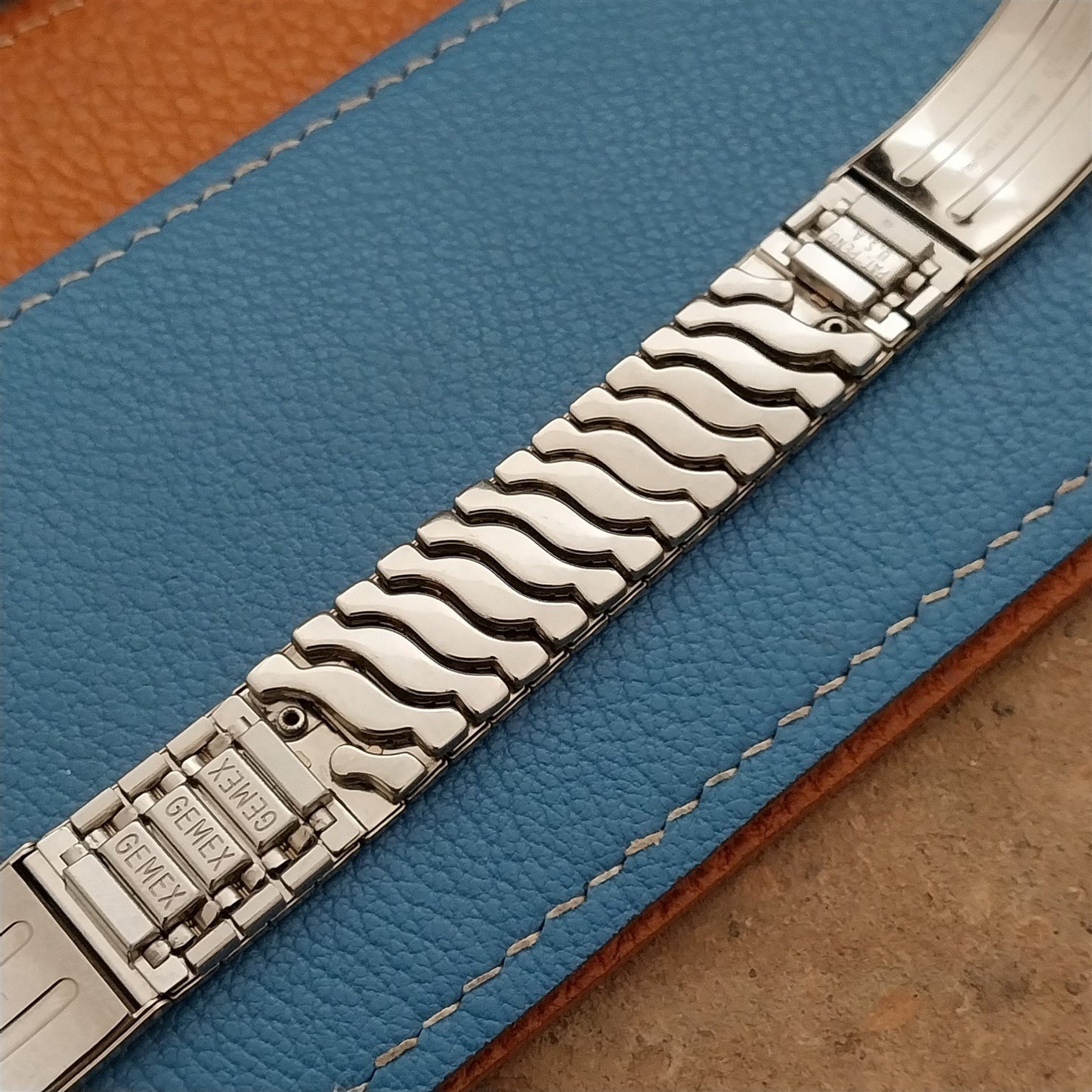 Vintage 19mm 178mm 17mm Gold-Fill Gemex 1950s Unused Classic Stretch Watch Band