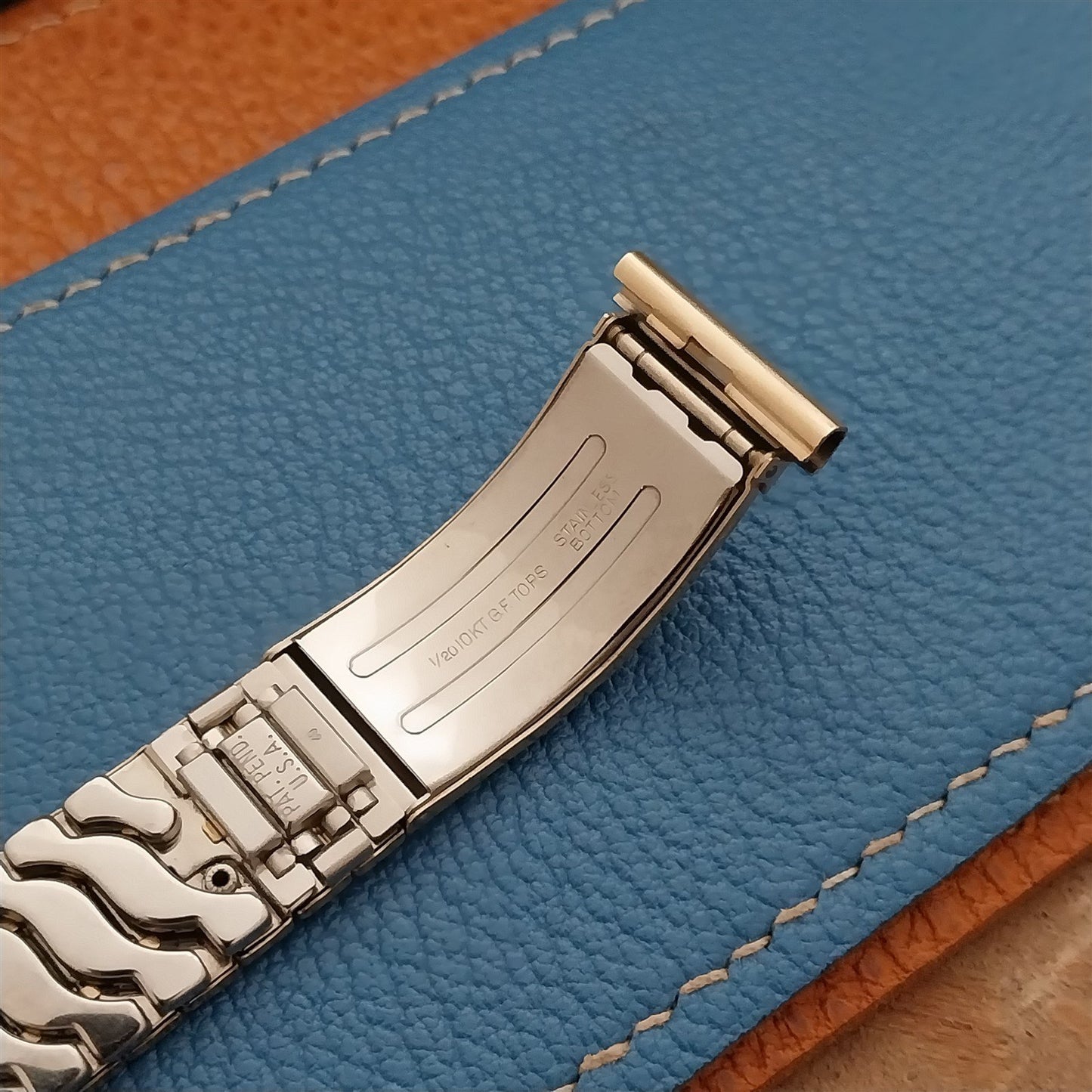 Vintage 19mm 178mm 17mm Gold-Fill Gemex 1950s Unused Classic Stretch Watch Band