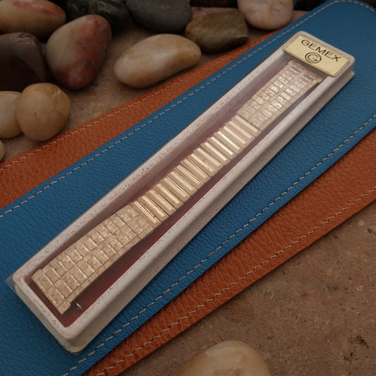 Vintage Gemex Tri-Tone Yellow White Rose 10k Gold-Fill Classic 1960s Watch Band