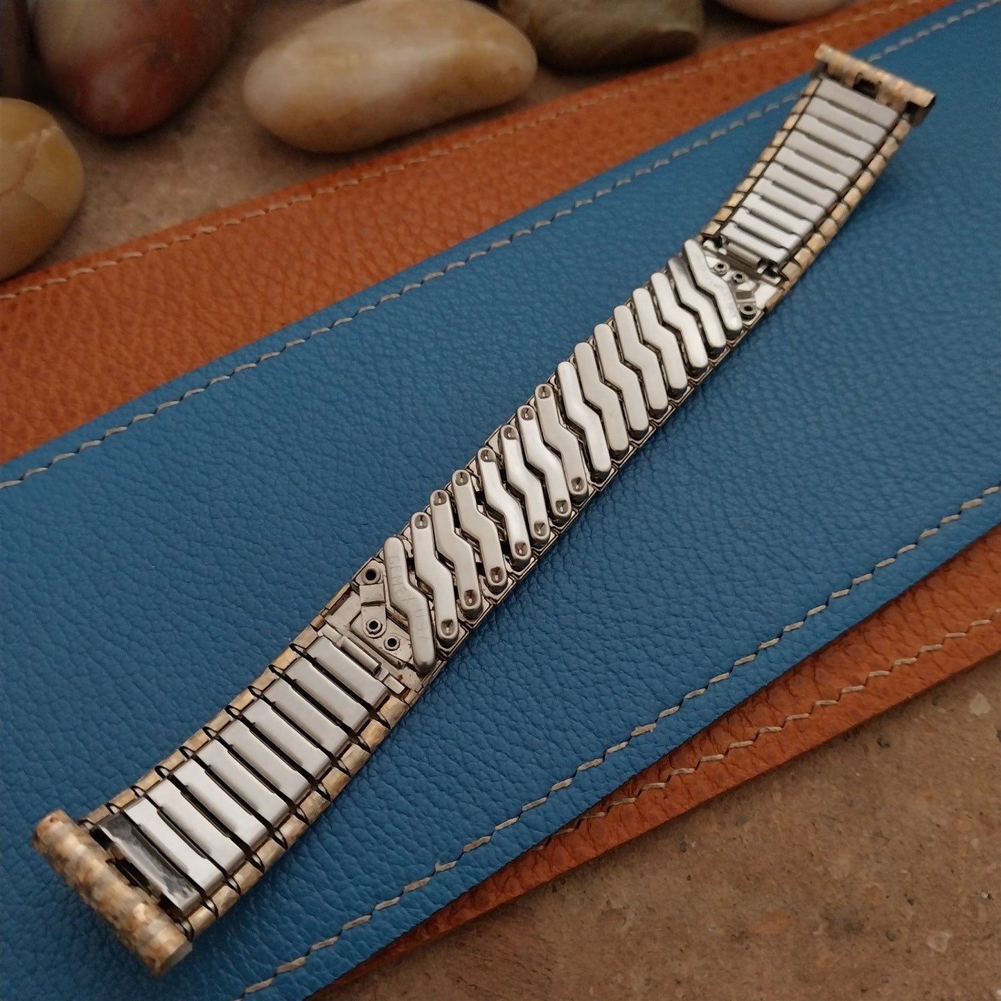 Vintage Gemex Tri-Tone Yellow White Rose 10k Gold-Fill Classic 1960s Watch Band