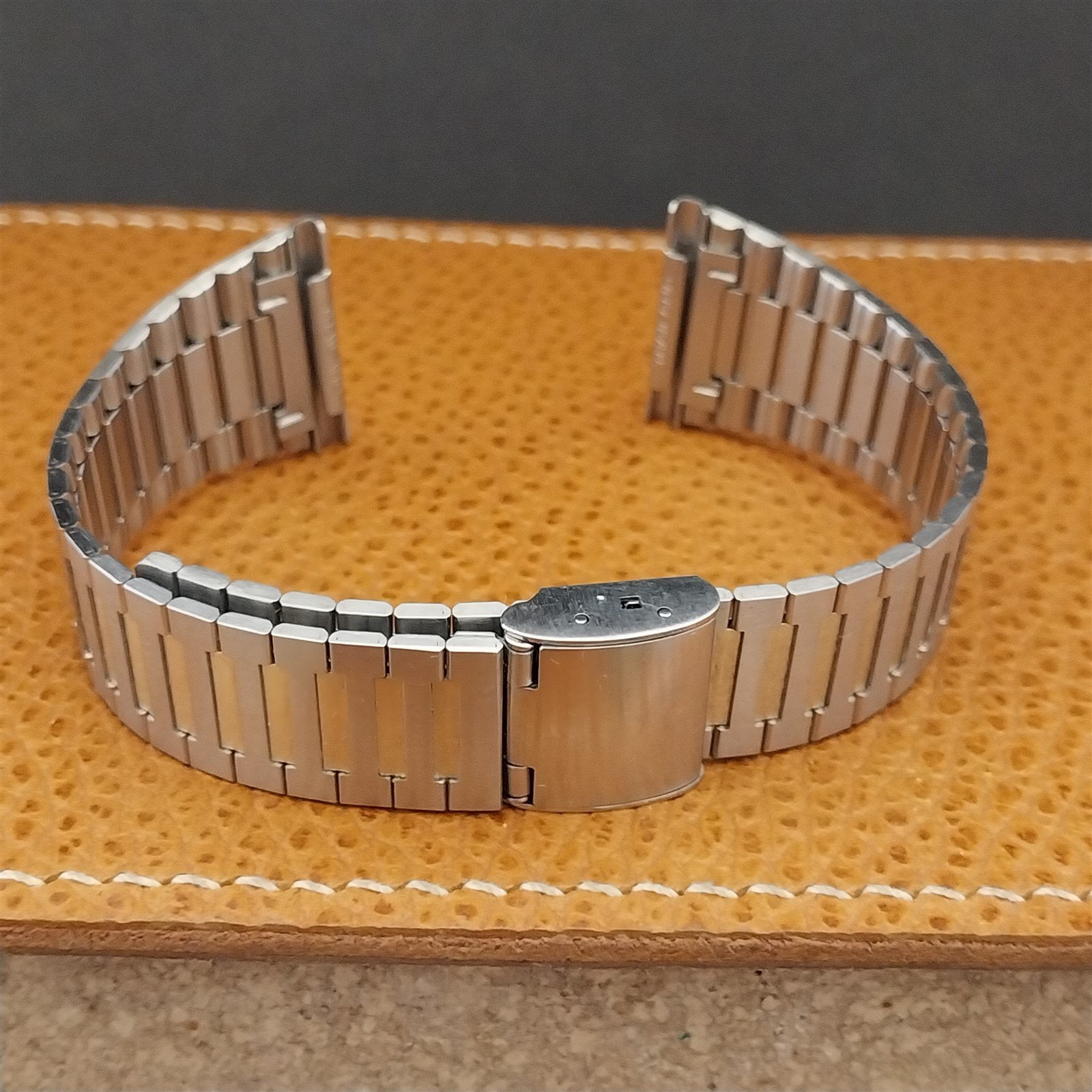 23mm Stainless Steel & Gold-Tone JB Champion 1970s Vintage Watch Band