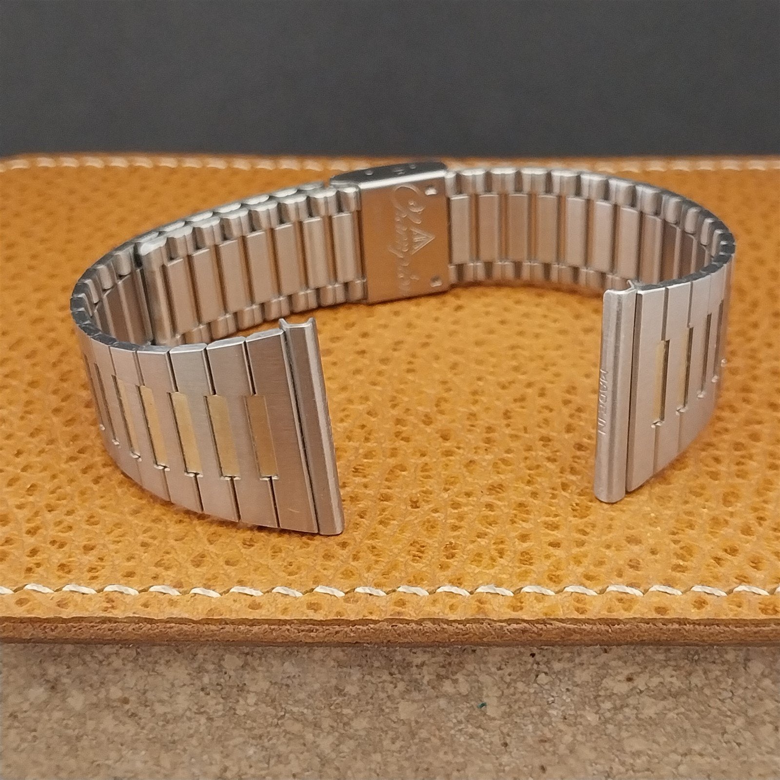 23mm Stainless Steel & Gold-Tone JB Champion 1970s Vintage Watch Band