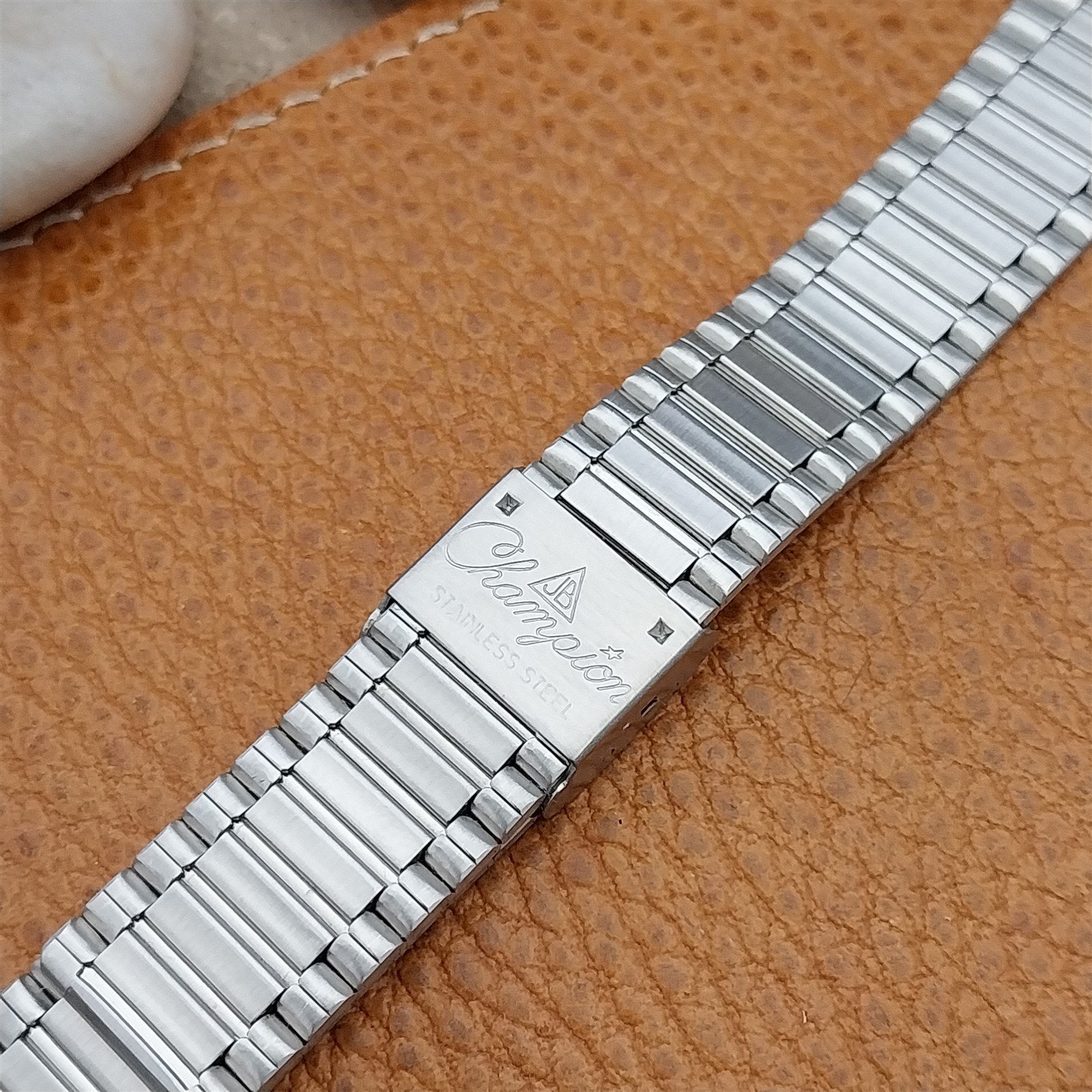 23mm Stainless Steel & Gold-Tone JB Champion 1970s Vintage Watch Band