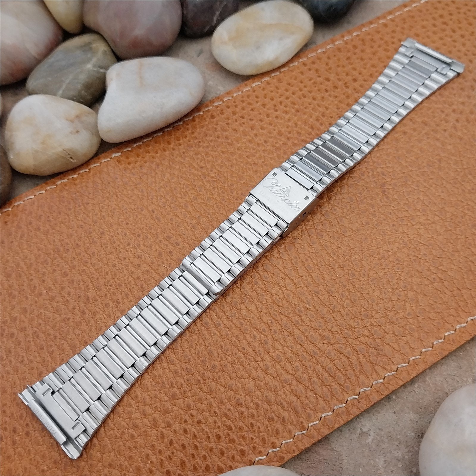 23mm Stainless Steel & Gold-Tone JB Champion 1970s Vintage Watch Band