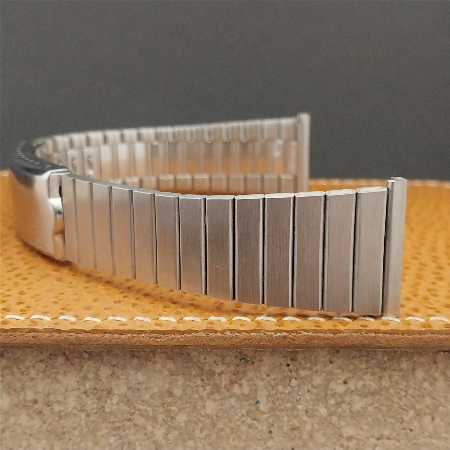 22mm JB Champion Flat-Link Stainless Steel NOS 1970s Vintage Watch Band