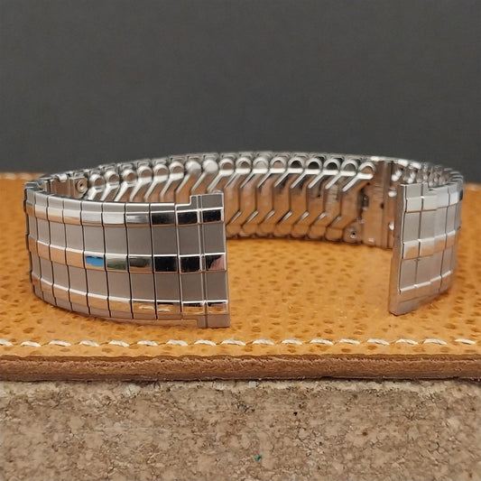JB Champion 19mm 19mm Stainless Steel nos mcm 1960s Unused Vintage Watch Band