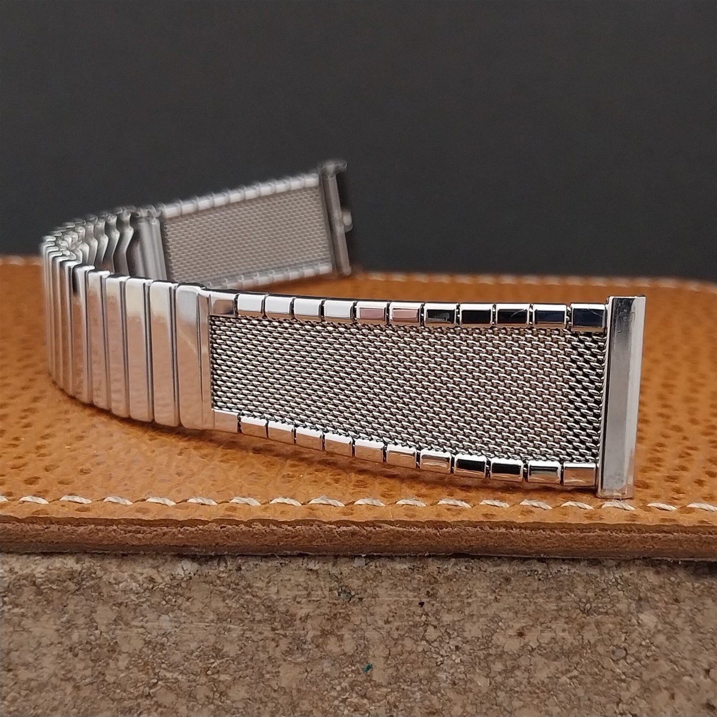 1960s Vintage JB Champion 19mm 18mm 17mm White Gold-Fill Mesh Unused Watch Band
