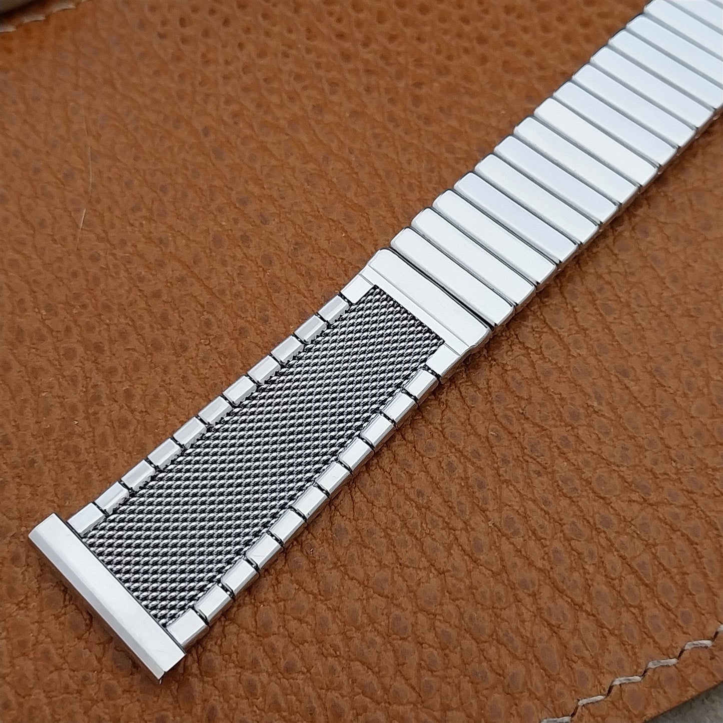 1960s Vintage JB Champion 19mm 18mm 17mm White Gold-Fill Mesh Unused Watch Band