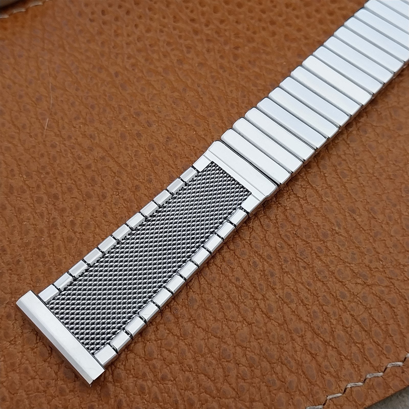 1960s Vintage JB Champion 19mm 18mm 17mm White Gold-Fill Mesh Unused Watch Band