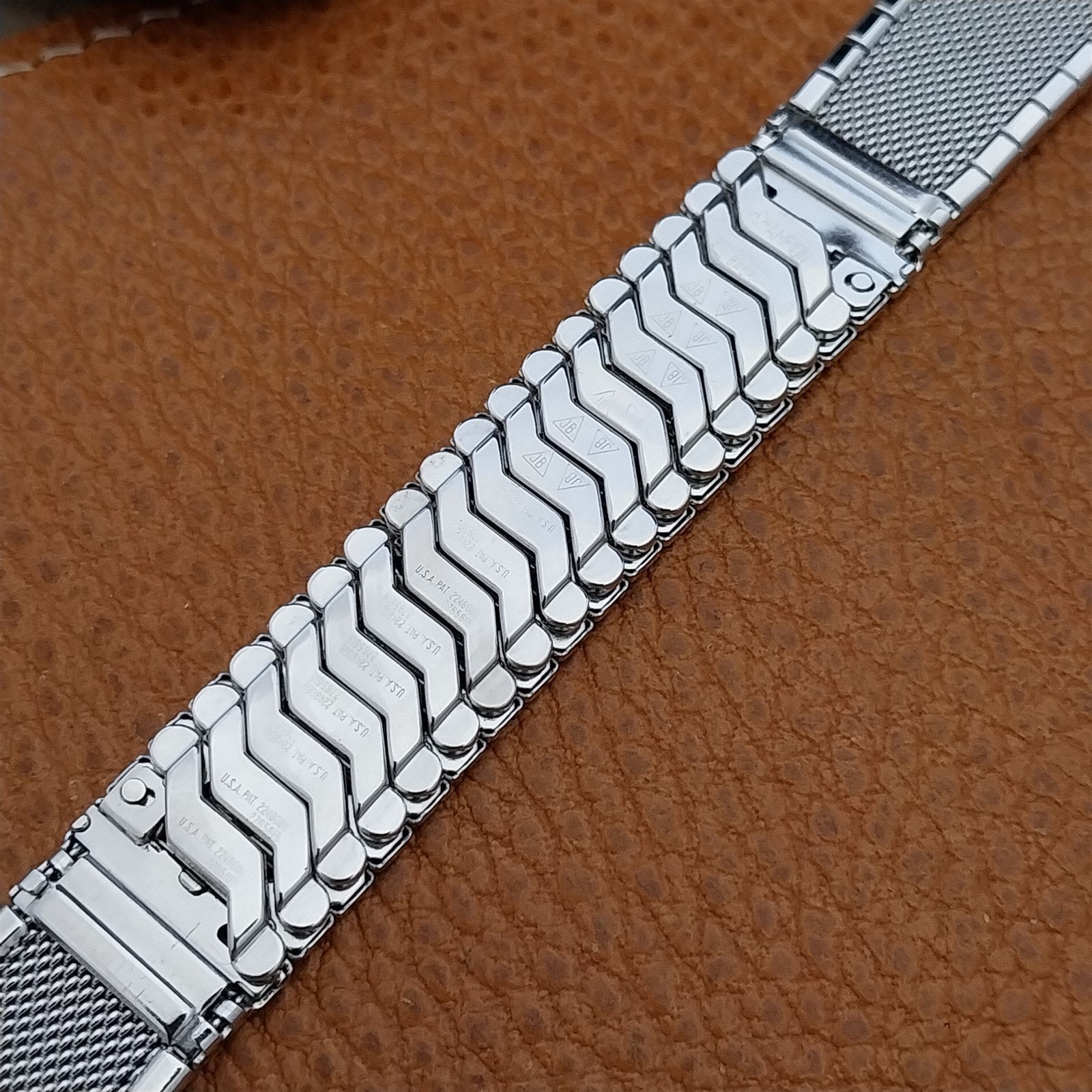 1960s Vintage JB Champion 19mm 18mm 17mm White Gold-Fill Mesh Unused Watch Band