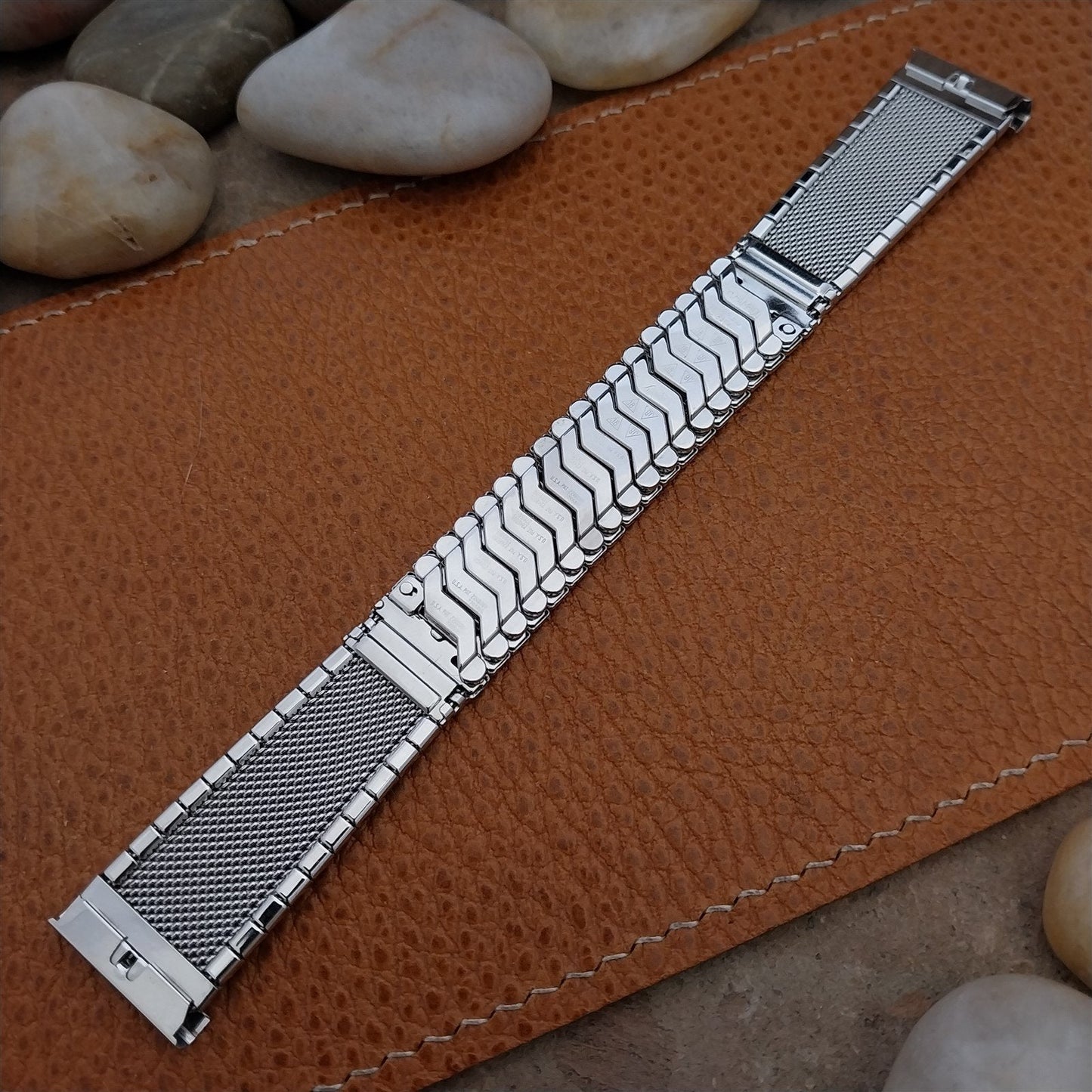 1960s Vintage JB Champion 19mm 18mm 17mm White Gold-Fill Mesh Unused Watch Band