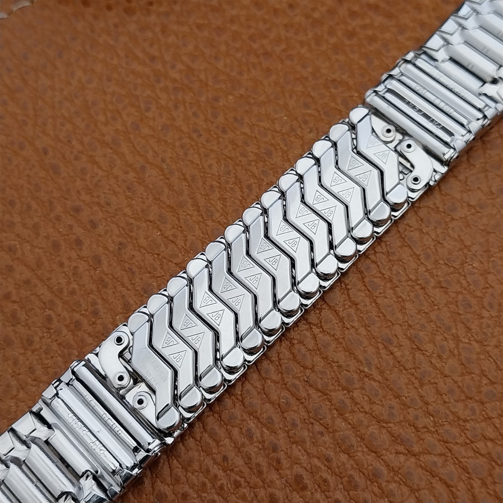 Vintage 17.2mm Stainless Steel JB Champion NOS 1960s Unused Classic Watch Band