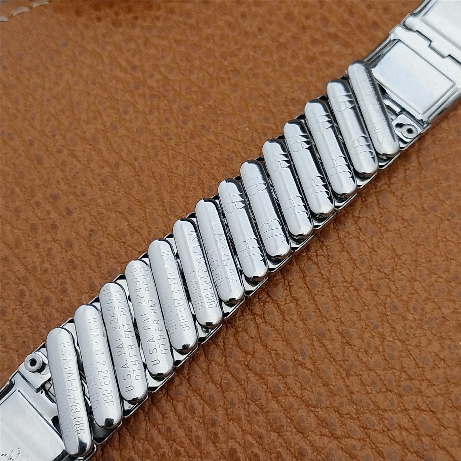 19mm Stainless Steel & Lizard JB Champion V.I.P. 1950s Vintage Watch Band
