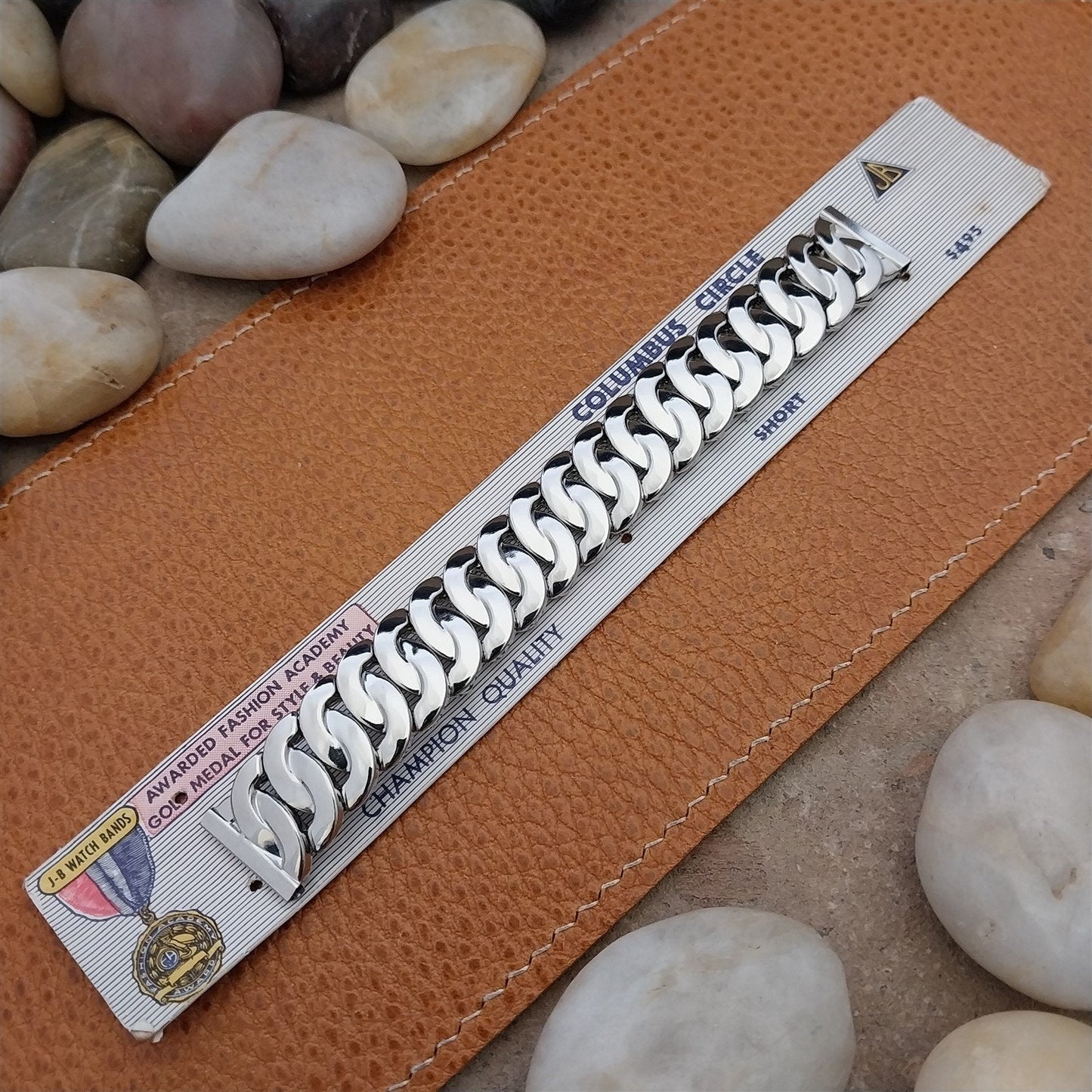 5/8" JB Champion Short Columbus Circle nos Unused 1950s Vintage Watch Band