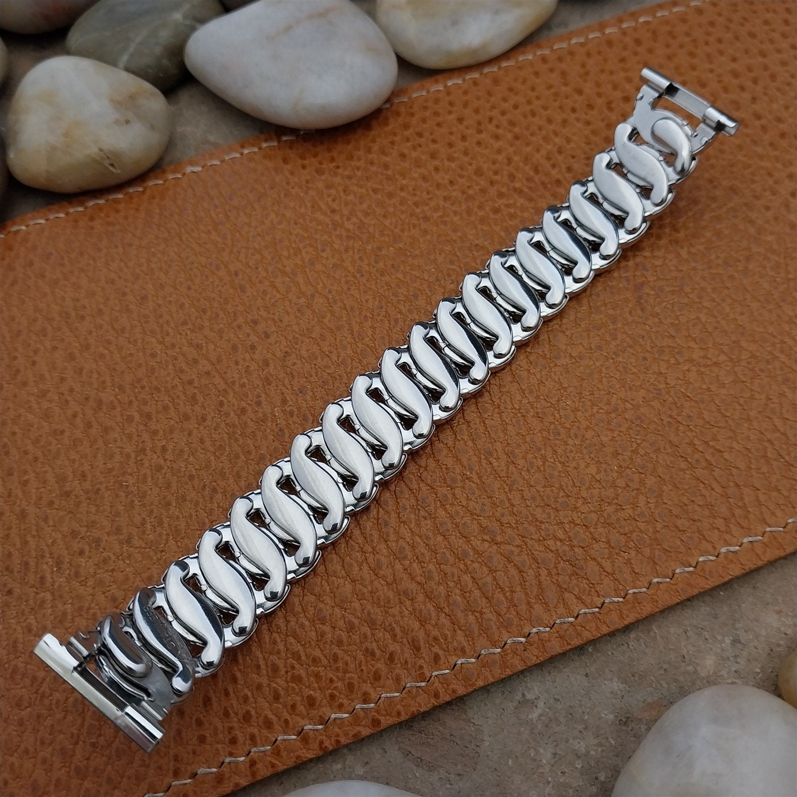 19mm JB Champion White Gold-Filled Golden Circle 1950s Vintage Watch Band