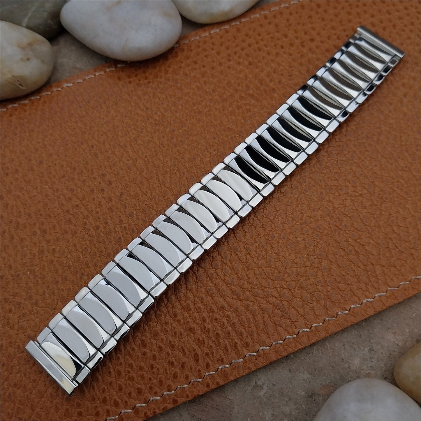 17.2mm Vintage JB Champion Stainless Wide Expansion Unused 1950s Watch Band