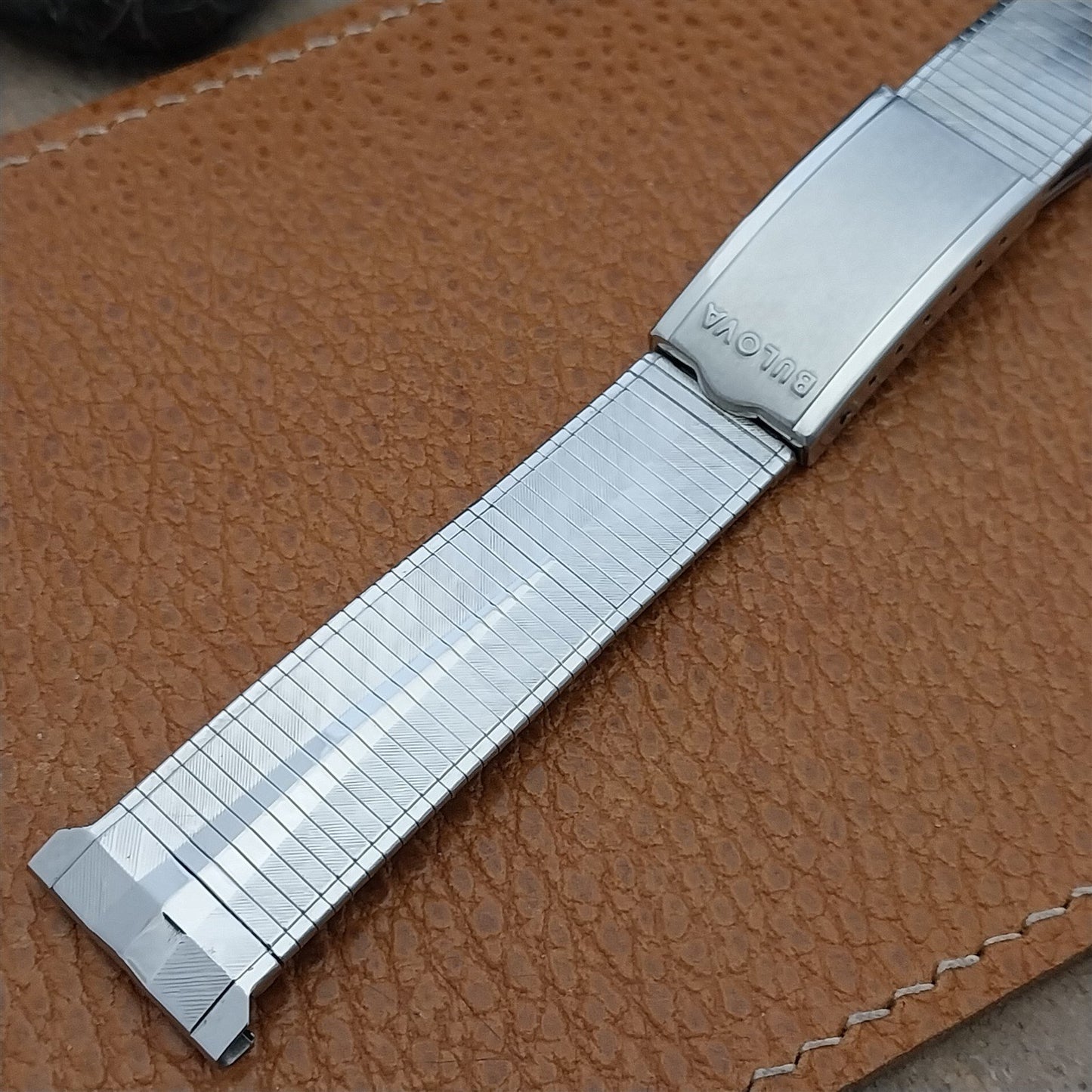 20mm Bulova Stainless Steel mcm nos 1960s Unused Vintage Watch Band