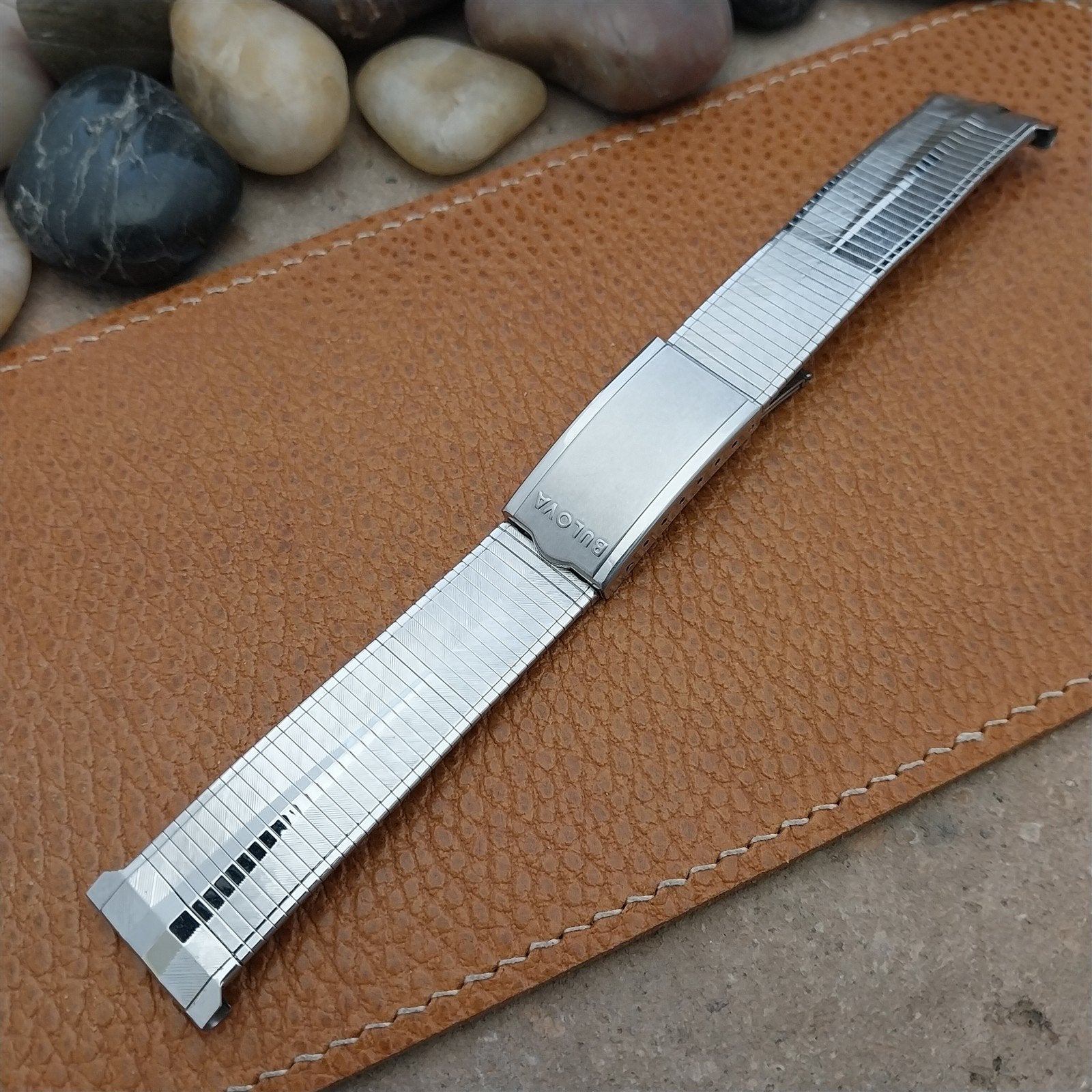 20mm Bulova Stainless Steel mcm nos 1960s Unused Vintage Watch Band