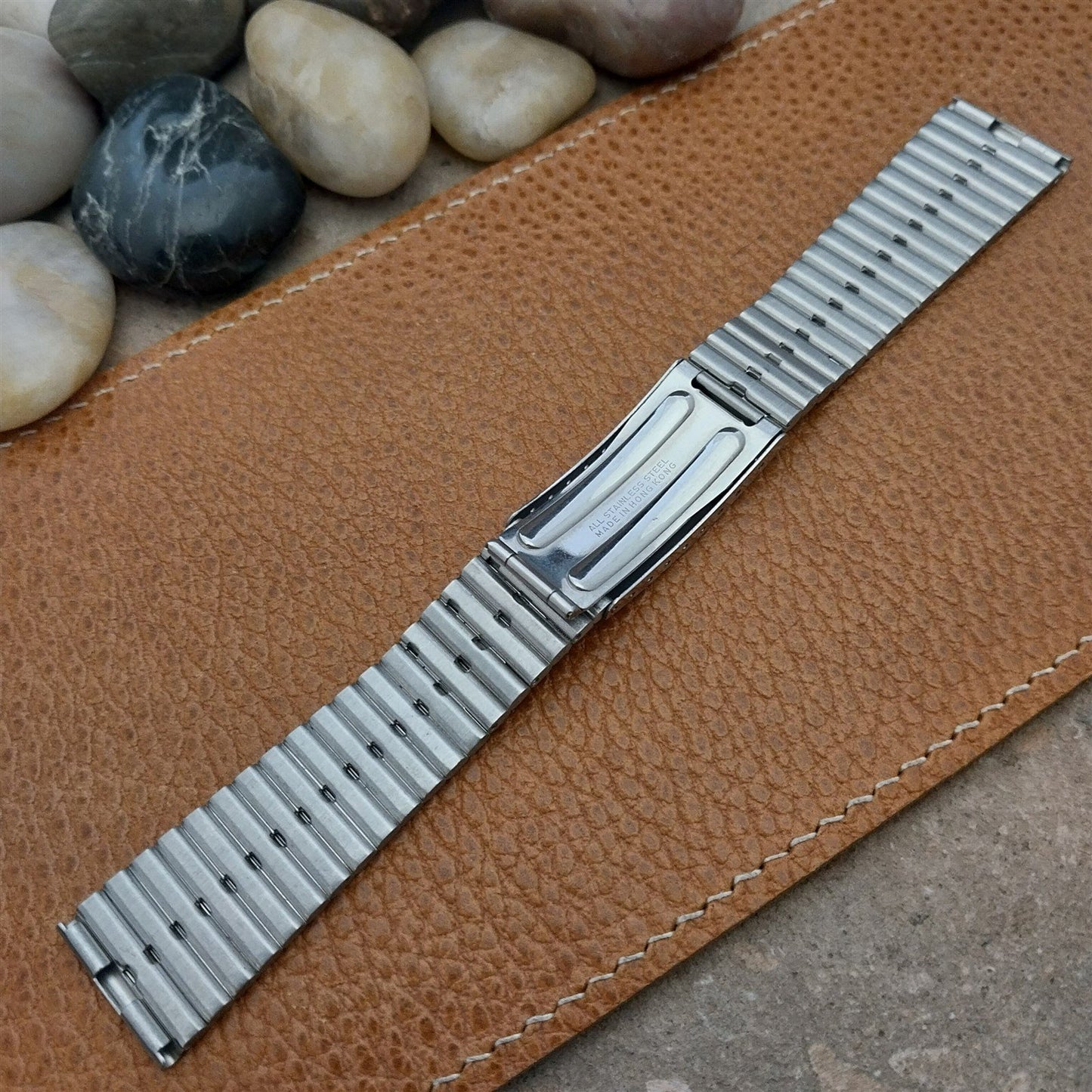 Vintage Bulova 81312 LCD Digital Quartz 20mm Stainless Steel Unused Watch Band