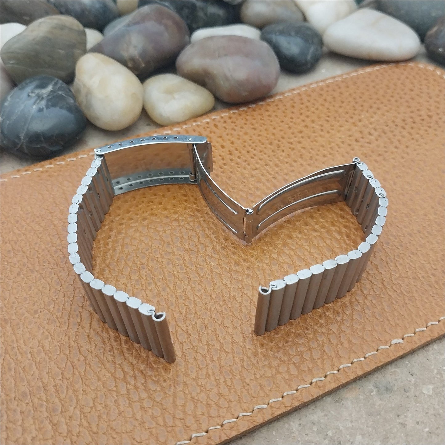 Vintage Bulova 81312 LCD Digital Quartz 20mm Stainless Steel Unused Watch Band