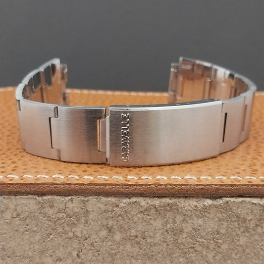 Caravelle 18mm Stelux Stainless Steel nos Flared 1970s Vintage Watch Band