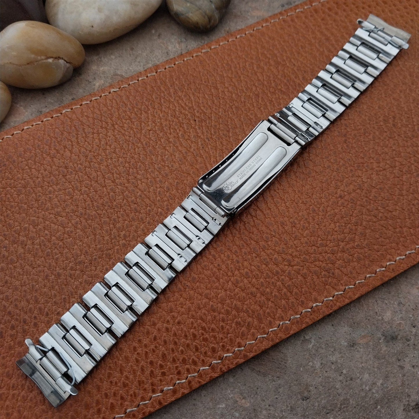 Vintage 17.2mm Caravelle 666 Devil Diver Stelux Stainless Steel nos Watch Band