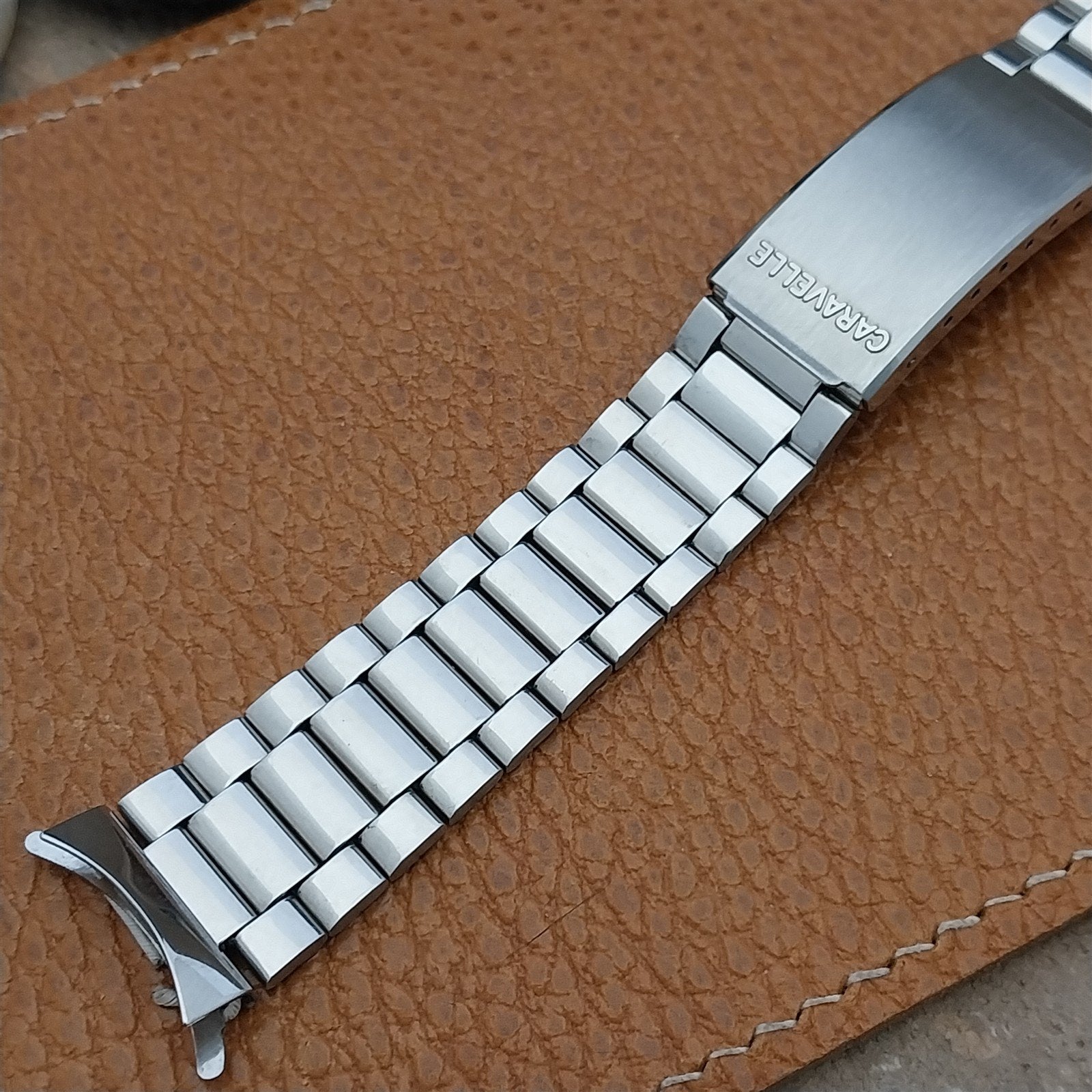 Bulova Caravelle 18mm Stainless Steel Diver nos 1970s Vintage Watch Band