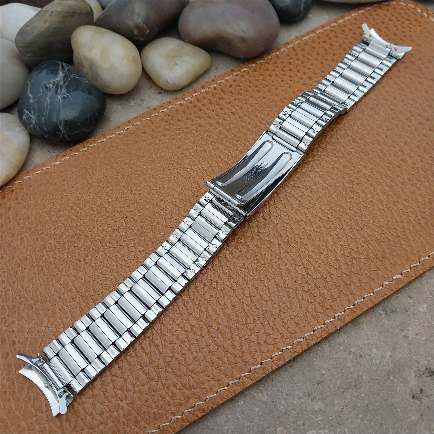 Bulova Caravelle 18mm Stainless Steel Diver nos 1970s Vintage Watch Band