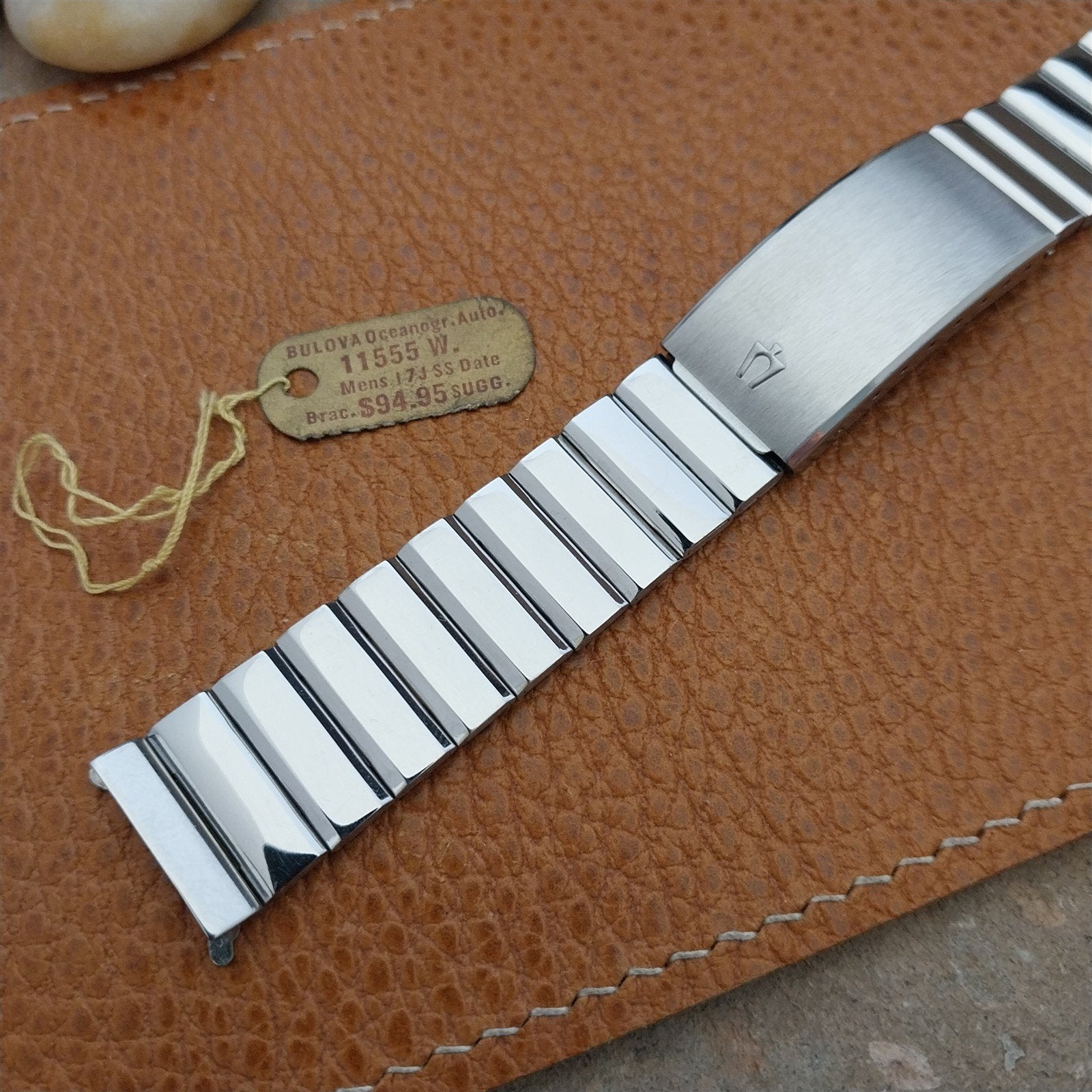 Vintage Bulova Oceanographer 11555 Stainless Steel Flat-End Unused Watch Band