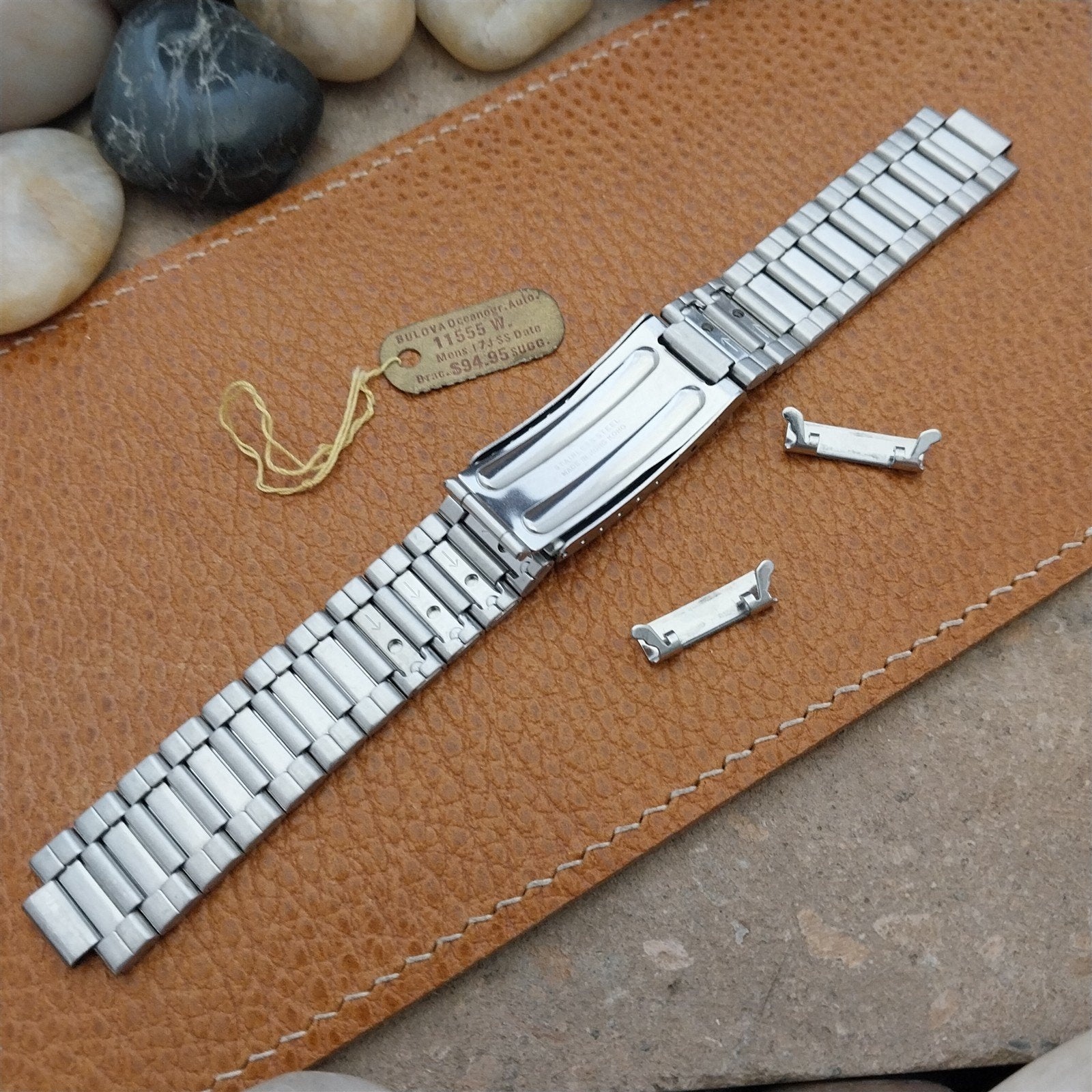 Vintage Bulova Oceanographer 11555 Stainless Steel Flat-End Unused Watch Band