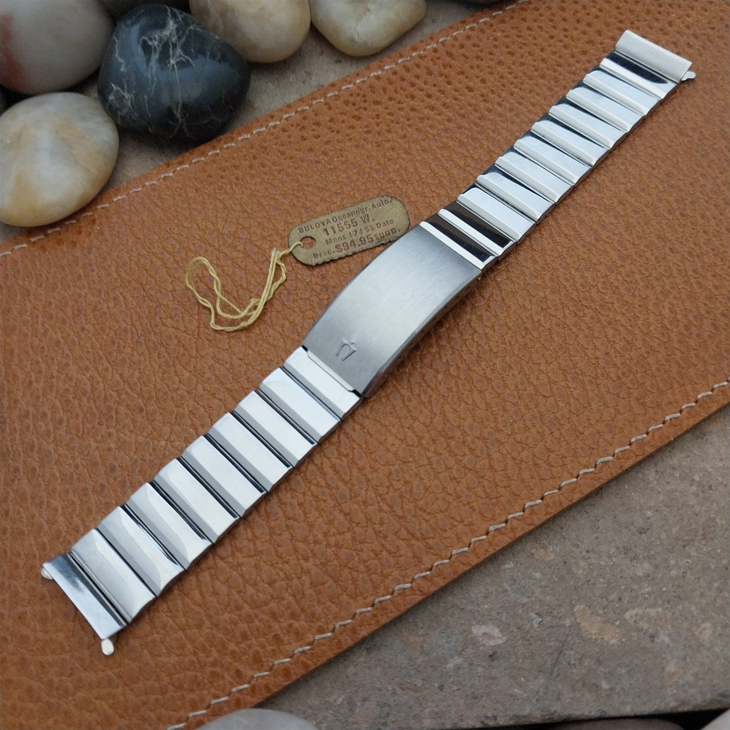 Vintage Bulova Oceanographer 11555 Stainless Steel Flat-End Unused Watch Band