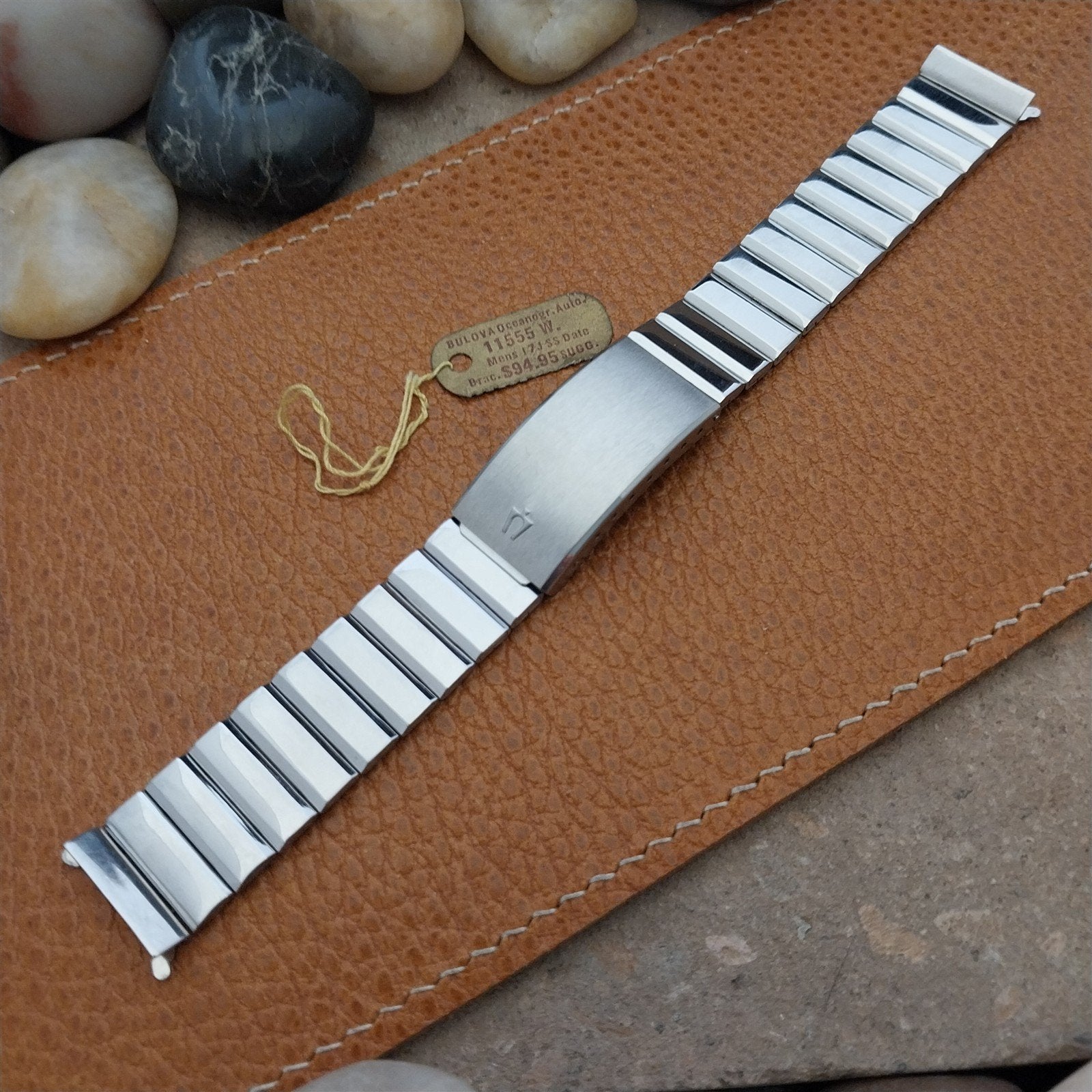 Vintage Bulova Oceanographer 11555 Stainless Steel Flat-End Unused Watch Band