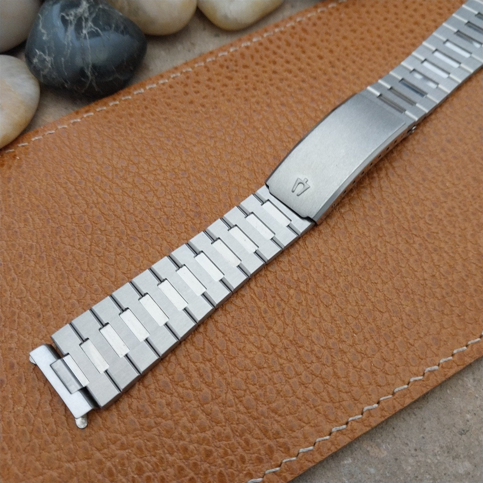 Bulova LCD Digital Quartz 18mm Stainless Steel nos Vintage Watch Band