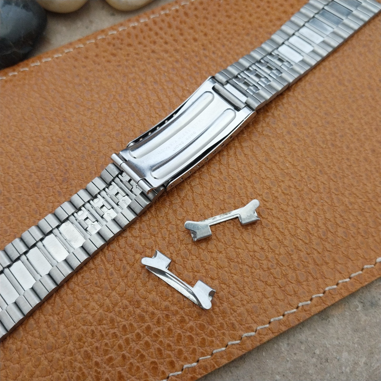 Bulova LCD Digital Quartz 18mm Stainless Steel nos Vintage Watch Band