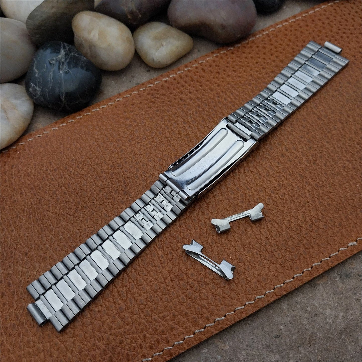 Bulova LCD Digital Quartz 18mm Stainless Steel nos Vintage Watch Band